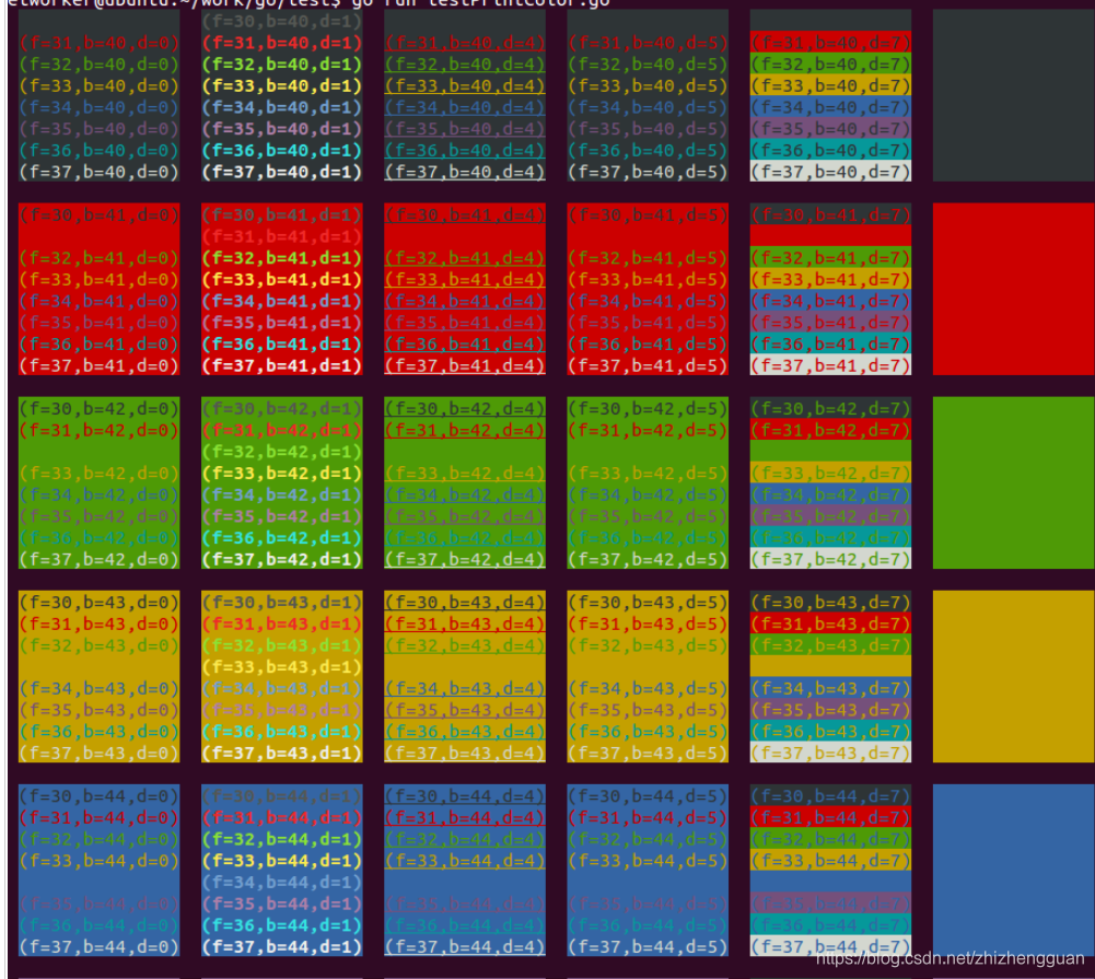 golang:输出彩色字符_go fmt 显示颜色-CSDN博客