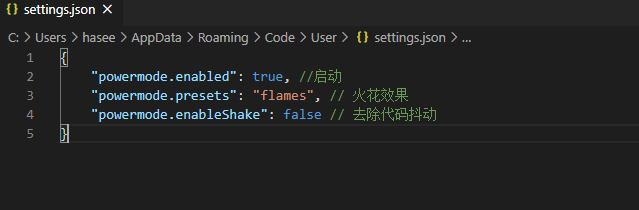 Visual Studio Code settings设置编辑火花参数