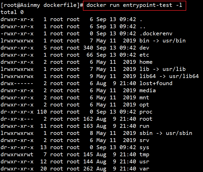 docker entrypoint