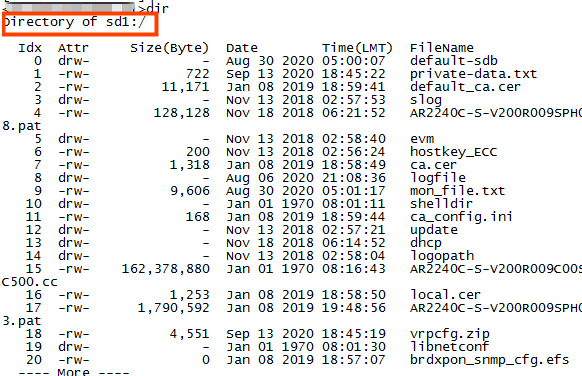 -wan-router-01]aaa  local-user ftp password irreversible-cipher