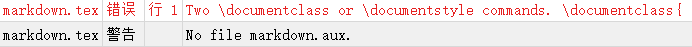 Latex Error:Two \documentclass or \documentstyle commands. \documentclass{