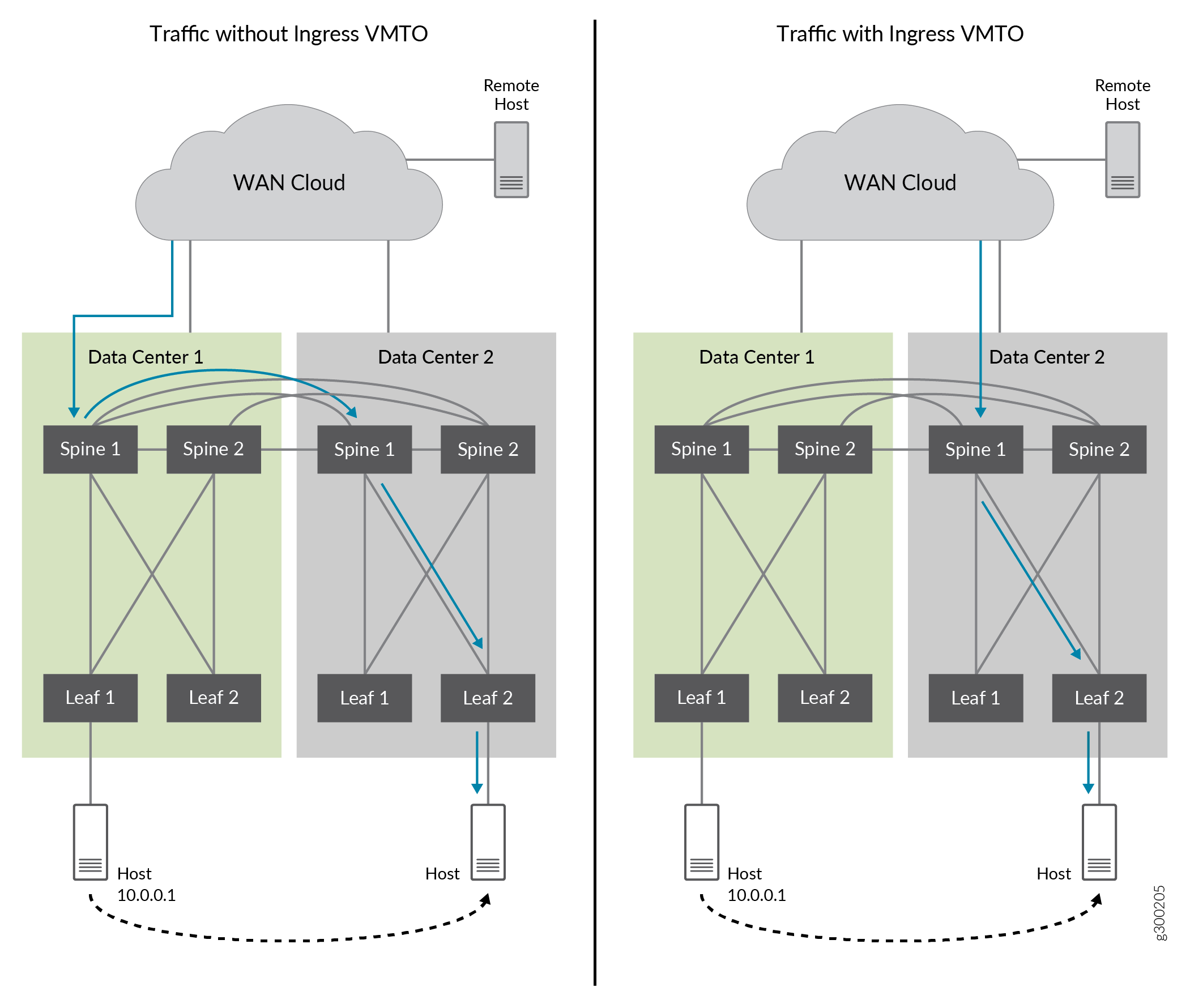 juniper VXLAN VMTO