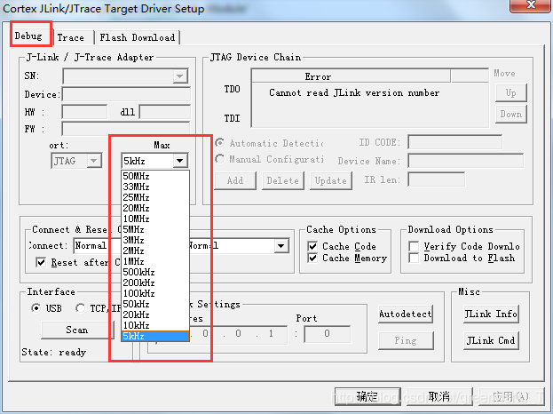 STM32使用JLINK下载出错：Error: Flash Download failed - “Cortex-MO“或者No Cortex-M sw Device Found