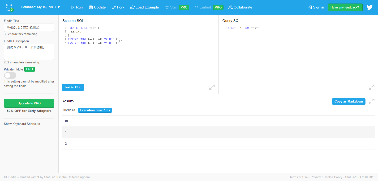 DB Fiddle