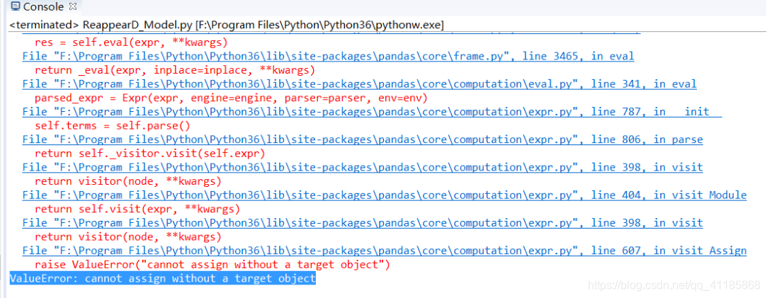 成功解决ValueError: cannot assign without a target object-云社区-华为云