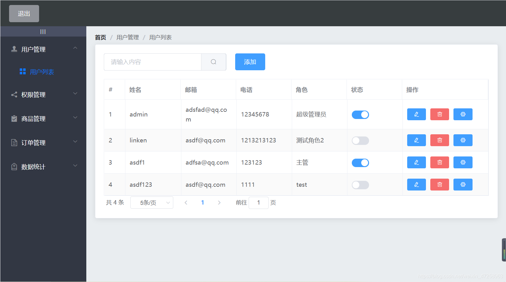element-ui 分页器的使用