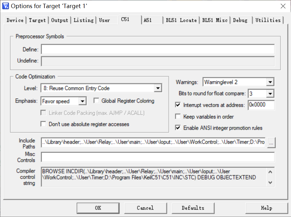 warning C318can‘t open file `STC89C5xRC.H‘ Programmer Sought