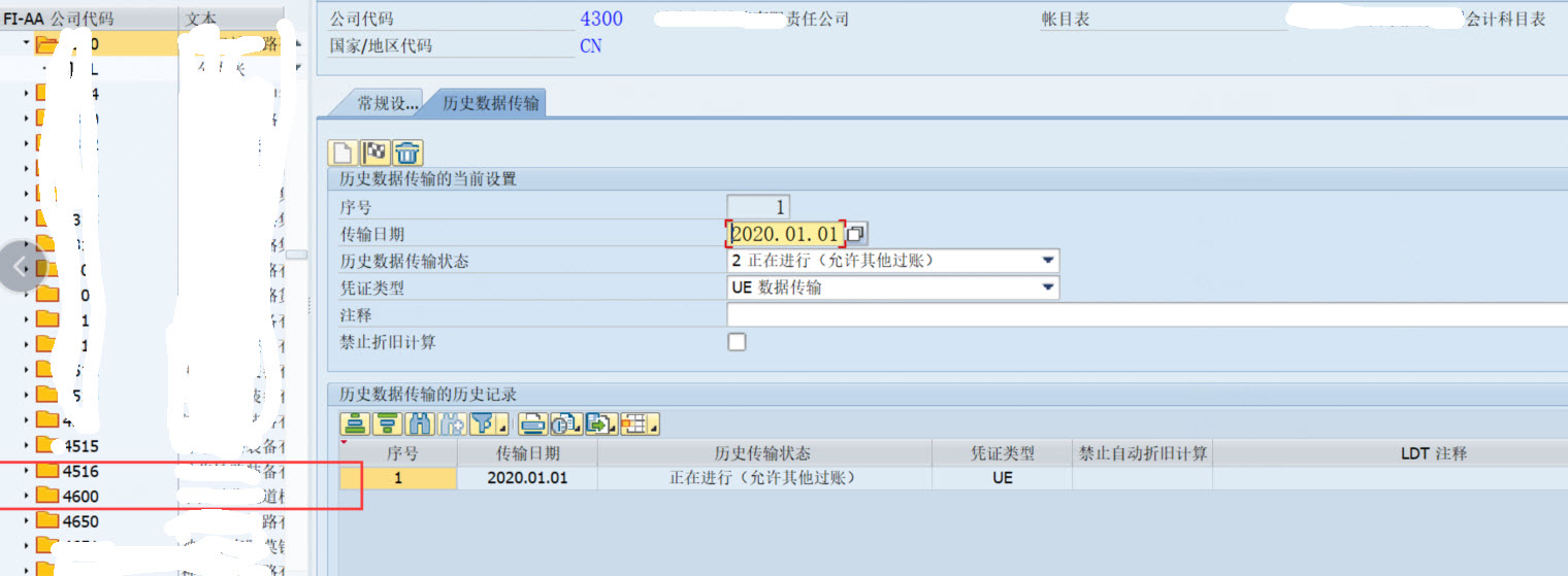 The new company code AS01 in S4 HANA reports an error when creating