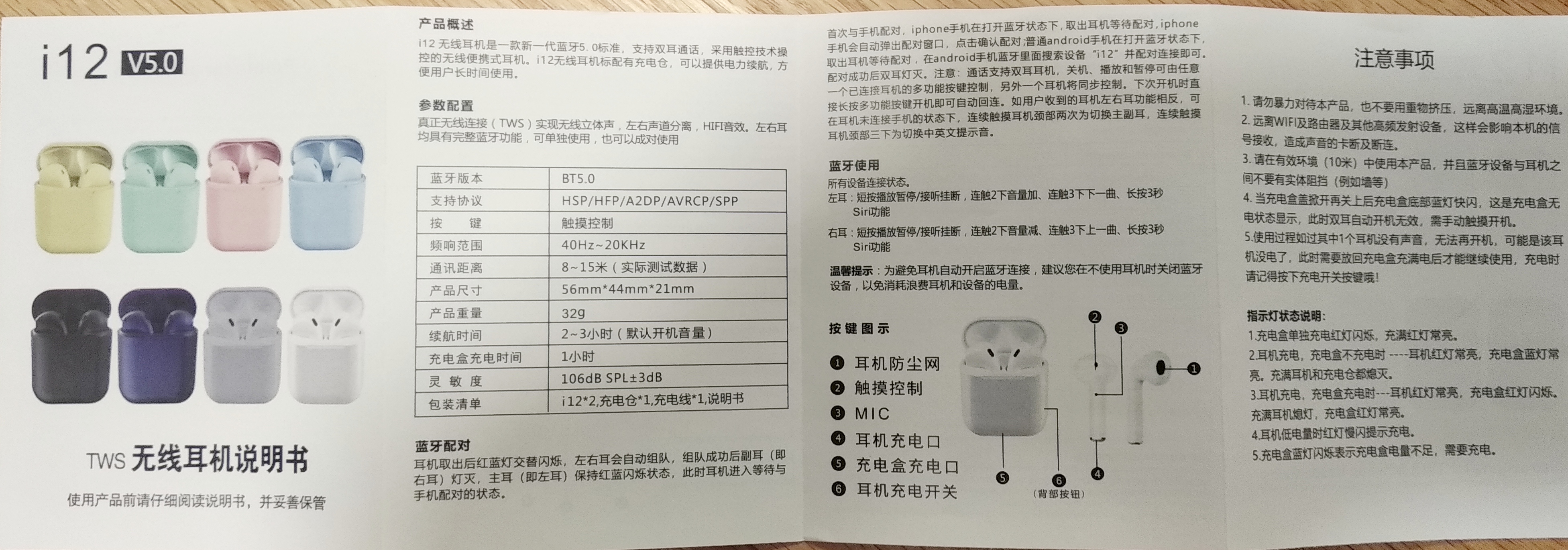 I12 Tws无线蓝牙耳机说明书 Weixin 44523369的博客 Csdn博客 I12蓝牙耳机说明书