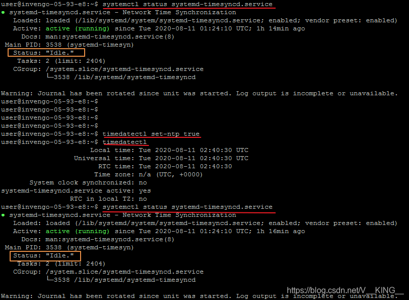 linux NTP时间同步_system clock synchronized: no-CSDN博客
