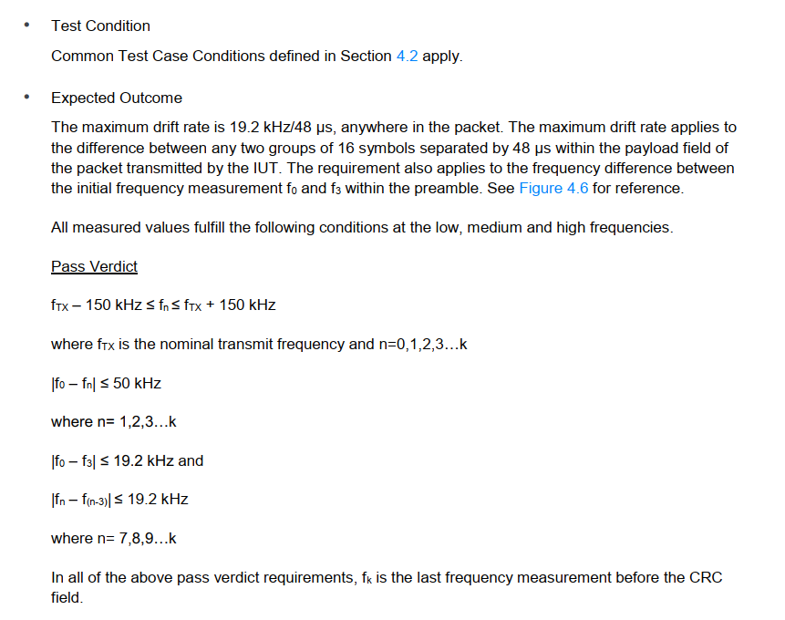 BLE_BQB Test_Carrier Frequency Offset And Drift, LE Coded (S=8)_RF-PHY ...