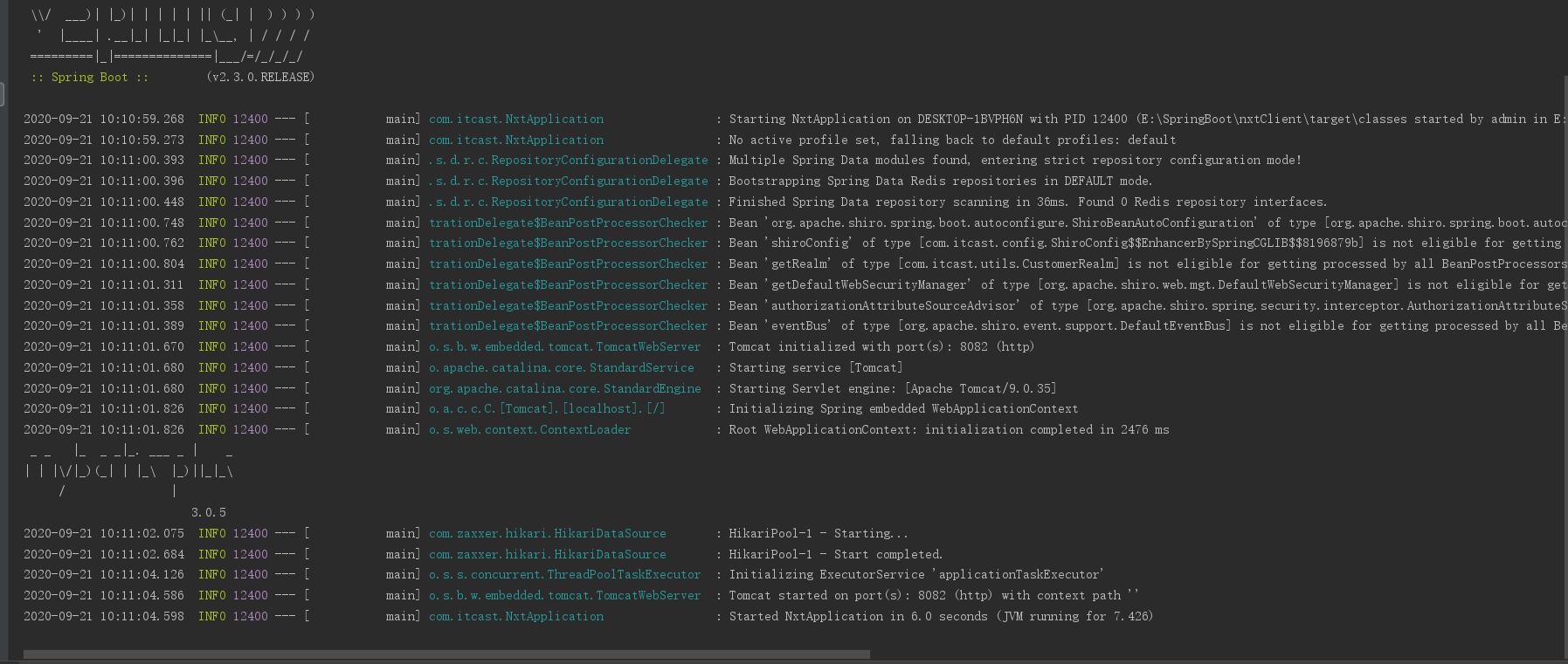 Spring Boot 启动错误:Error starting ApplicationContext. To display the conditions report re-run your app