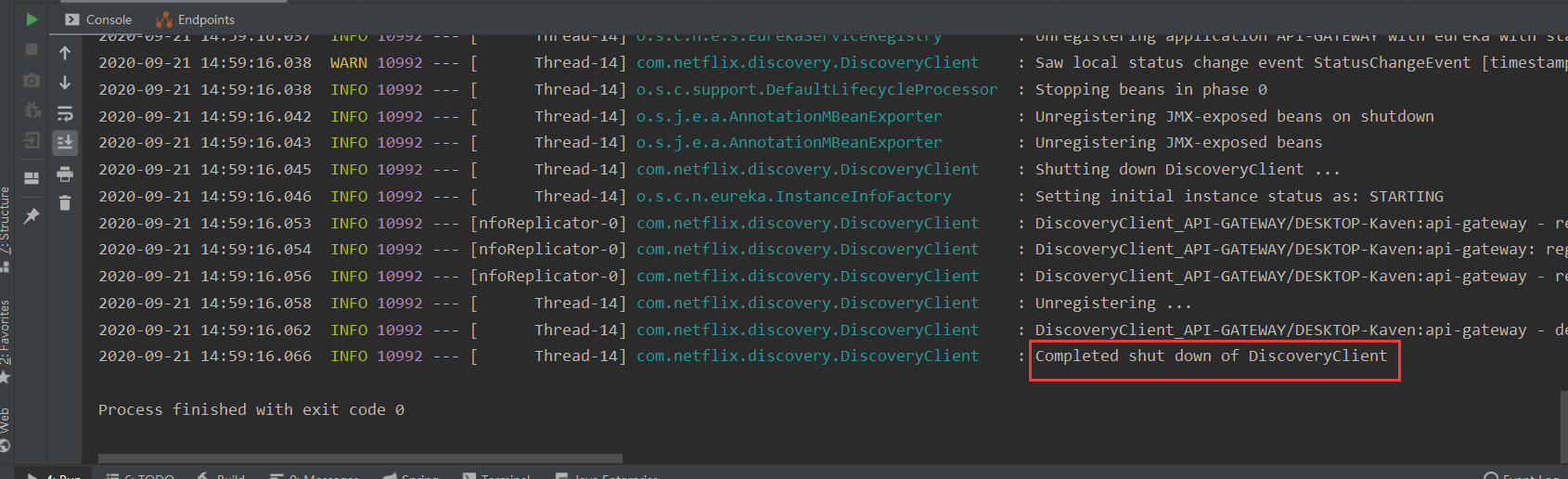 Spring Cloud Eureka Client reports an error when starting: Completed ...