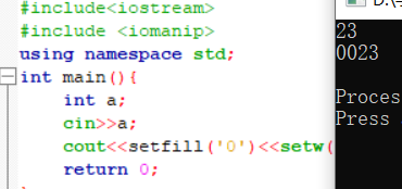 c++ 不足位数补足某个字符的方法