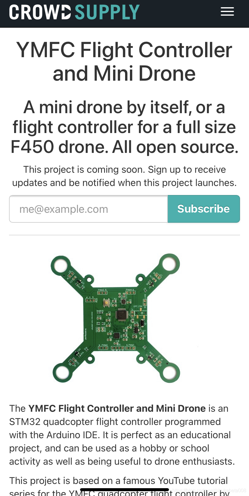 YMFC Flight Controller and Mini Drone