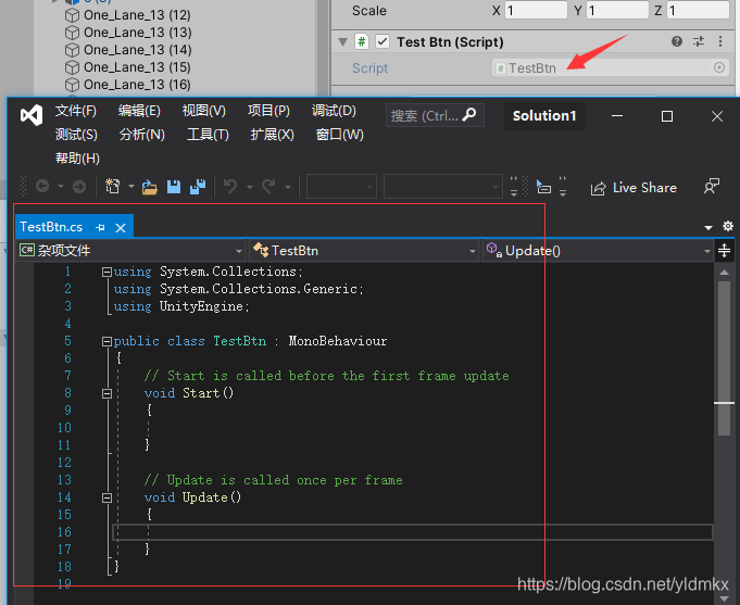 Unity 3D 2019.3.12版本创建一个按钮,并为该按钮添加点击Click的消息响应函数以及点击按钮切换场景_unity怎么通过代码给 ...