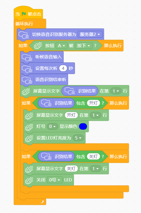 实现mind+下光控灯、声控灯、语音识别灯以及Easy IoT上mqtt消息的通讯