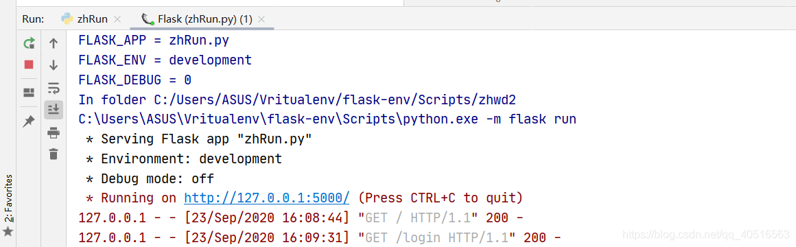 Pycharm配置Flask无法启动,报No module named flask.__main__; ‘flask‘ is a ...