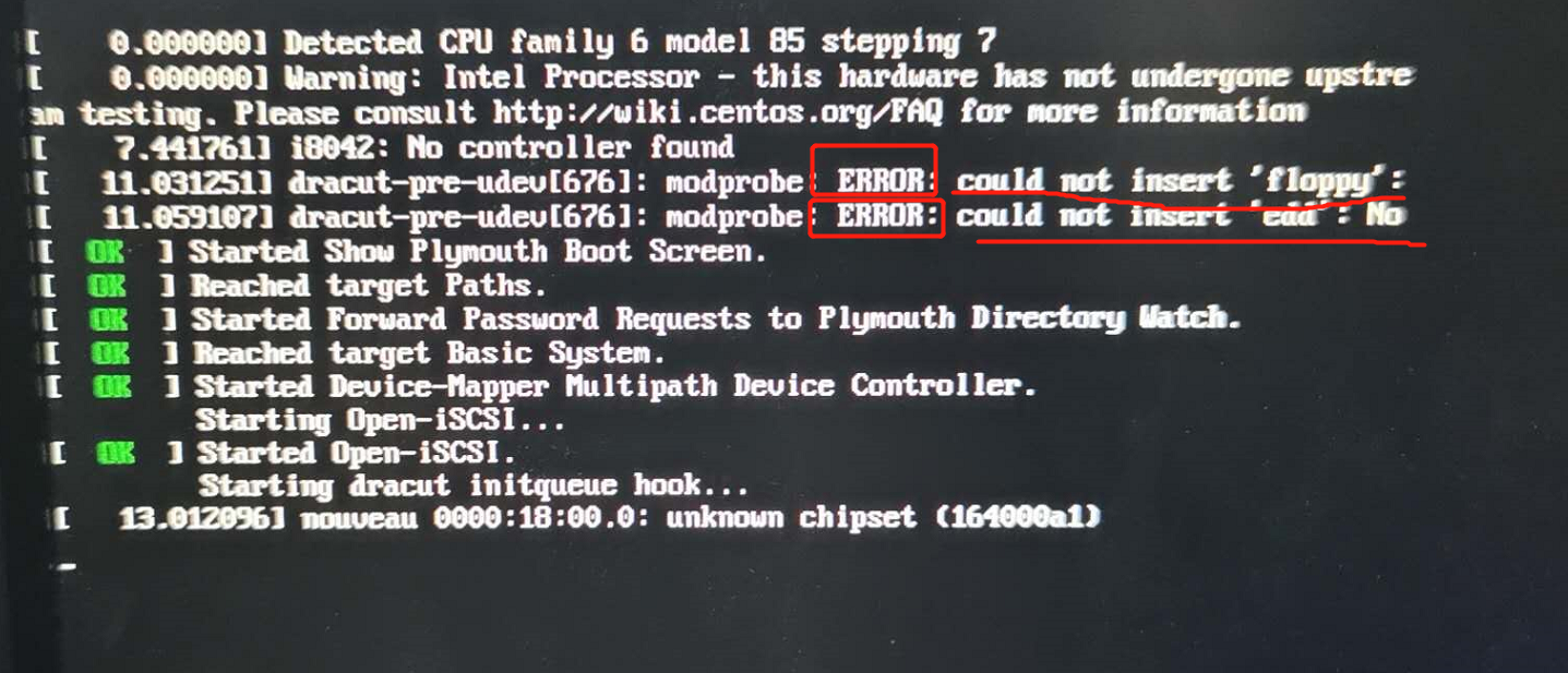 Install centos7.6 error solution - Programmer Sought