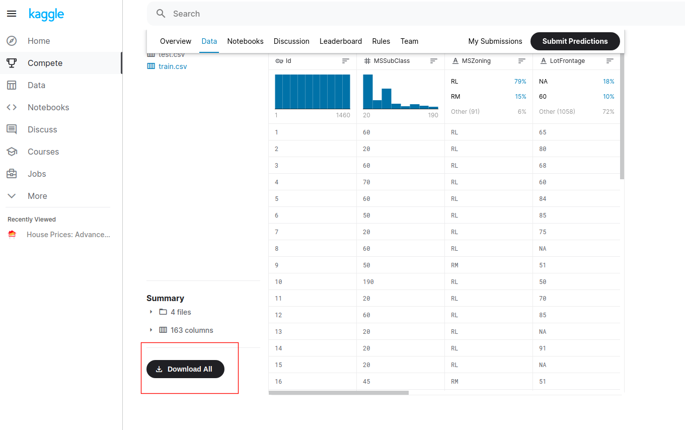 Mxnet (9):kaggle实战：房价预测
