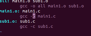 对主与子程序用makefile编译