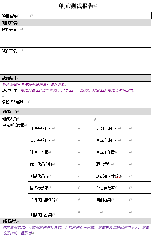 软件的单元测试报告