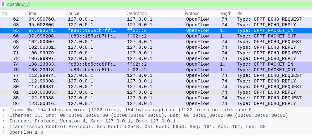 Wiresharkopenflow