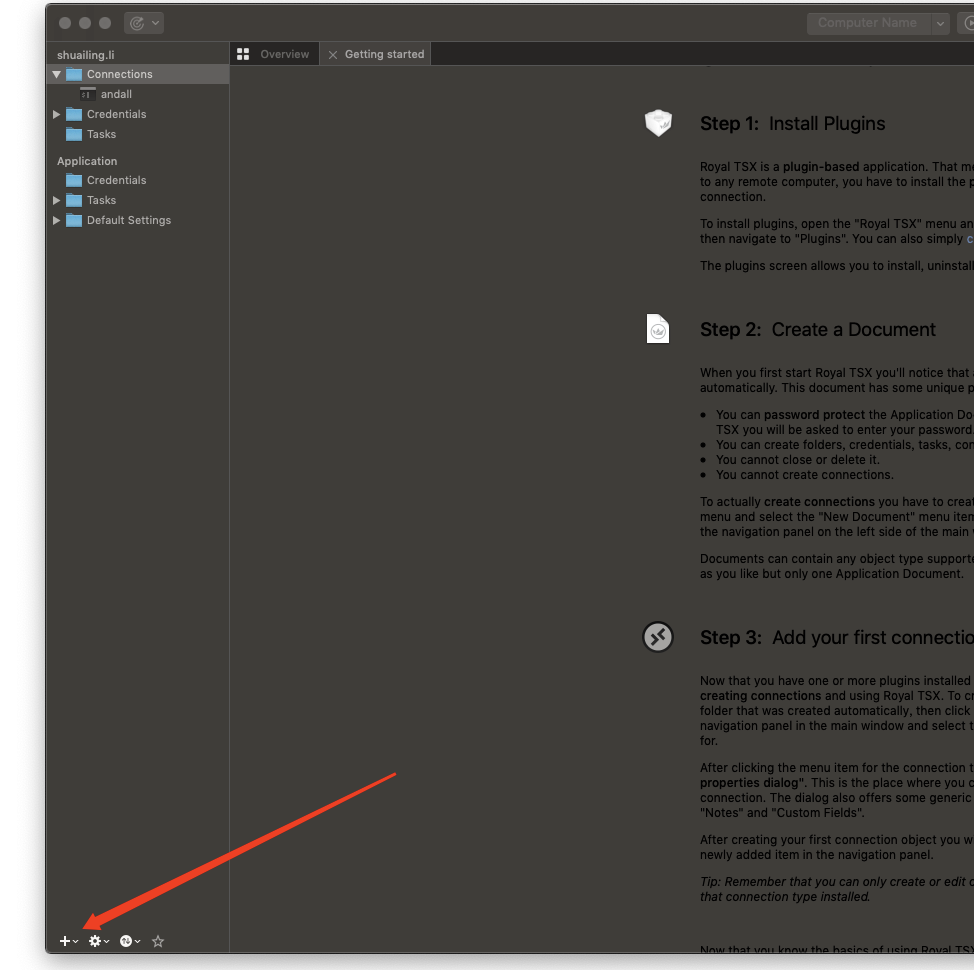 royal tsx connect to remote server ssh