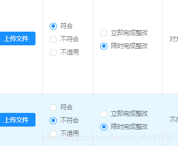 vue中使用ant design vue的table和单选框（radio）配合使用