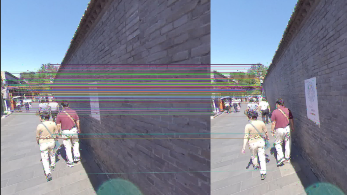 复杂街景下的单目稀疏重建图像匹配实验