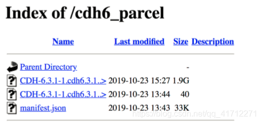 [CDH6.3.1搭建]-离线parcel源配置，cdh001节点通过apache部署离线parcel源