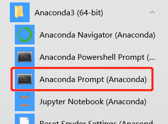 打开Anaconda Prompt