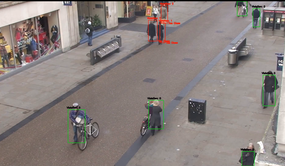 使用ai来检测违反社交距离的行为