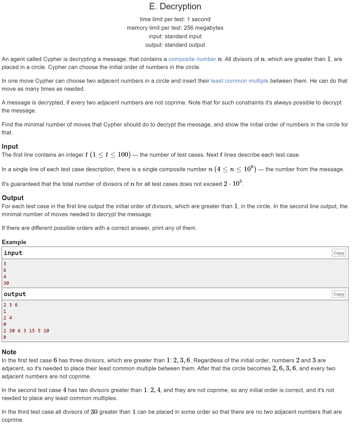 Acm 构造 思维 质因数分解 Codeforces Round 671 Div 2 E Decryption 的博客 Csdn博客