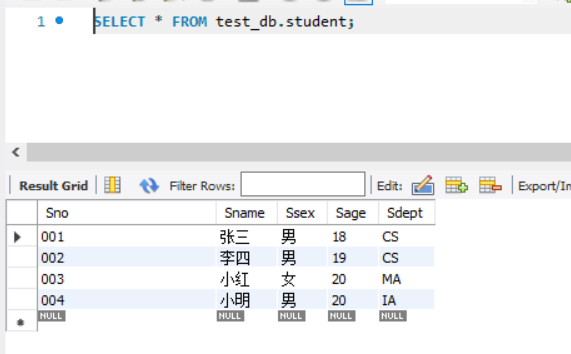 MySQL插入中文字符