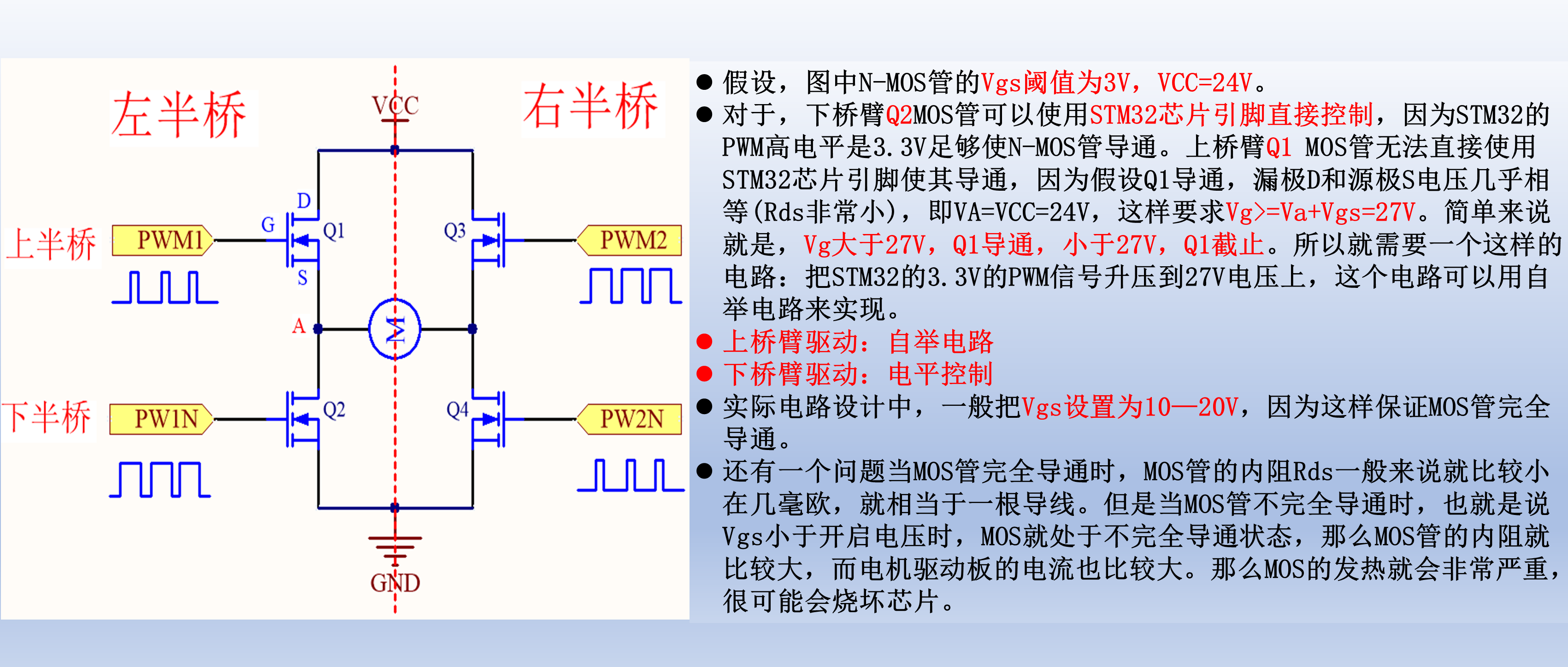 stm32ir2104s的h桥电机驱动电路详解