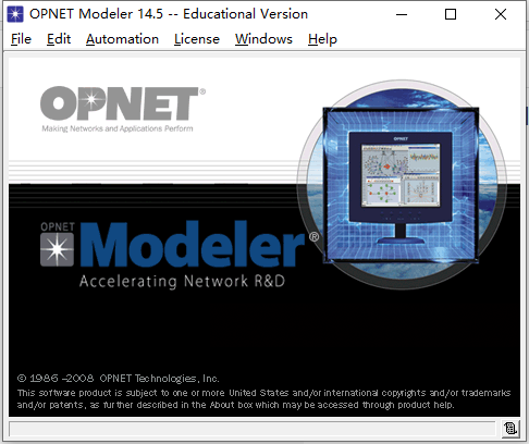 OPNET Modeler14.5主介面