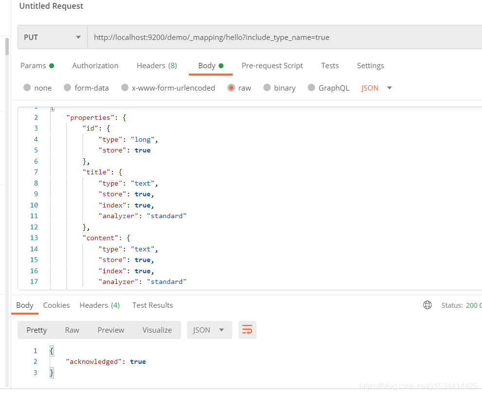 Set Mapping after index creation