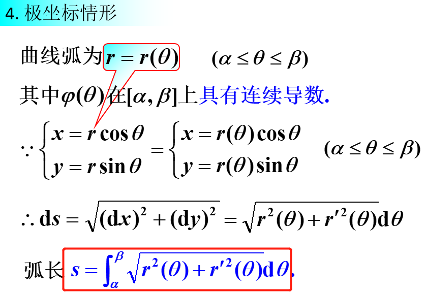 【高数】高数第六章节——平面图形的面积旋转体体积平面截面体体积平面曲线的弧长定积分在物理学中的应用