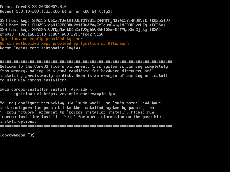 OpenShift 4 Fedora CoreOS (1) 最简安装_fedora core 安装CSDN博客