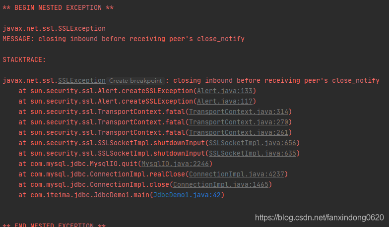 javax net ssl SSLException MESSAGE: closing inbound before receiving javax net ssl SSLException MESSAGE: closing inbound before receiving
