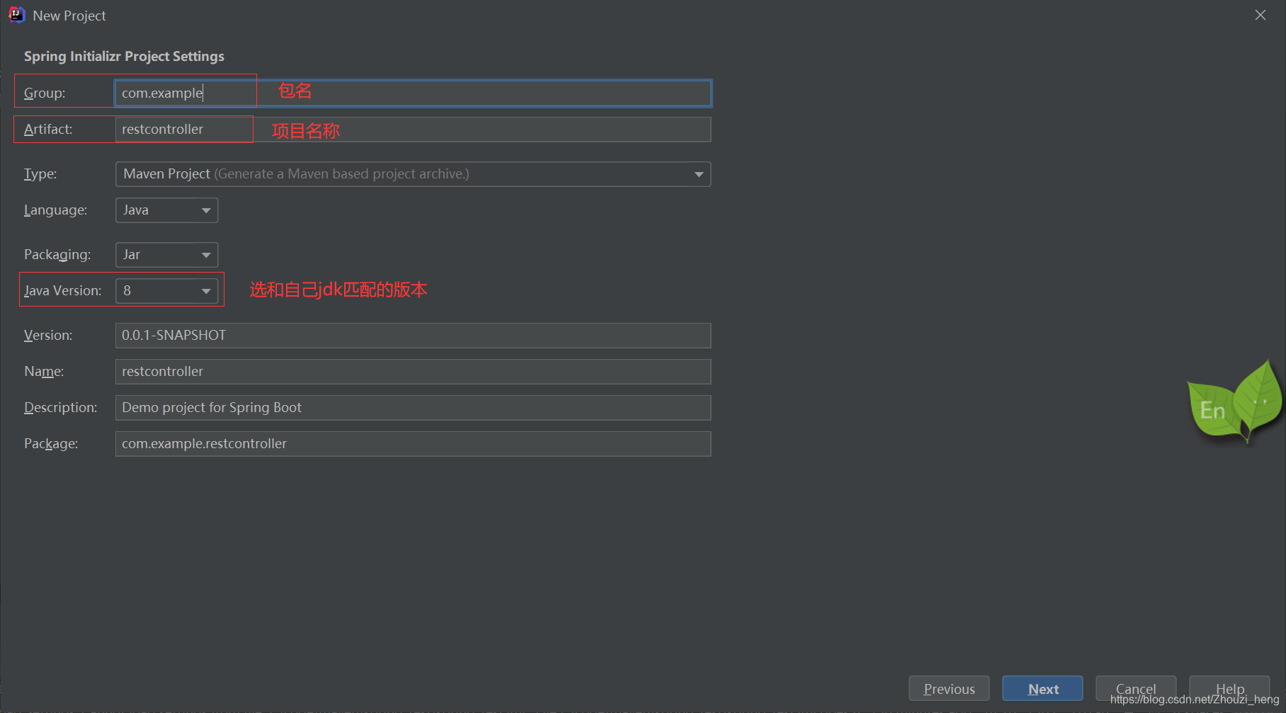 【springboot初学】用RestController注解在页面返回Hello World_创建spring boot项目,通过rest ...