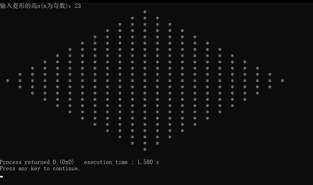 打印菱形星号" * "问题--c语言_打印菱形星号"*"图案-csdn博客
