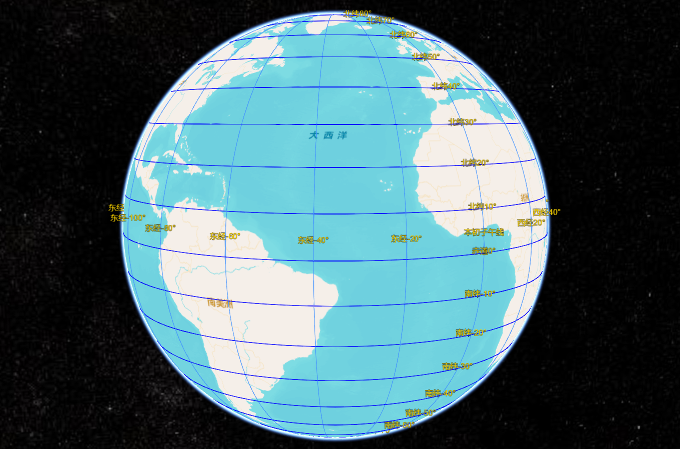 cesium 实现经纬线绘制和经纬度标注