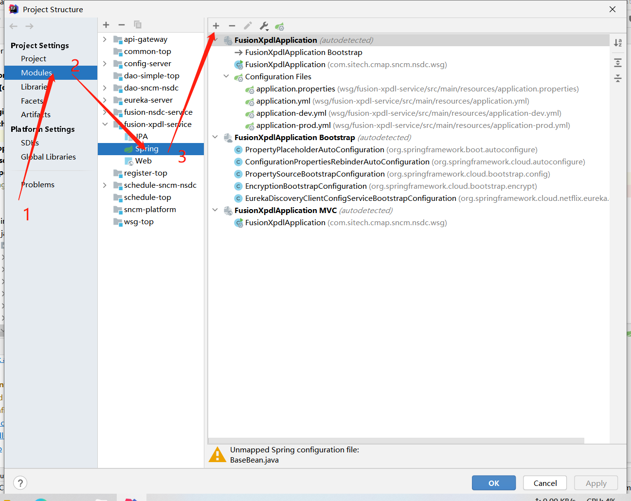 unmapped spring configuration files found. unmapped spring configuration files found.