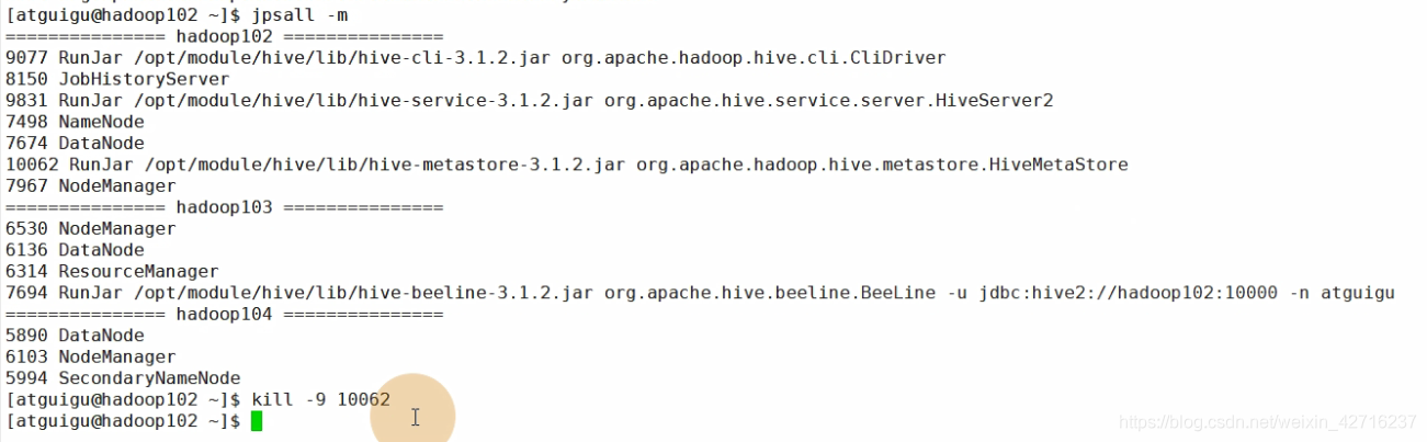 jps -m 可以更加详细的查看进程信息