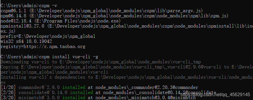 安装过后,我们到npm_global目录下的node_modules看一下,已经安装成功,事实上这就是全局包的安装路径