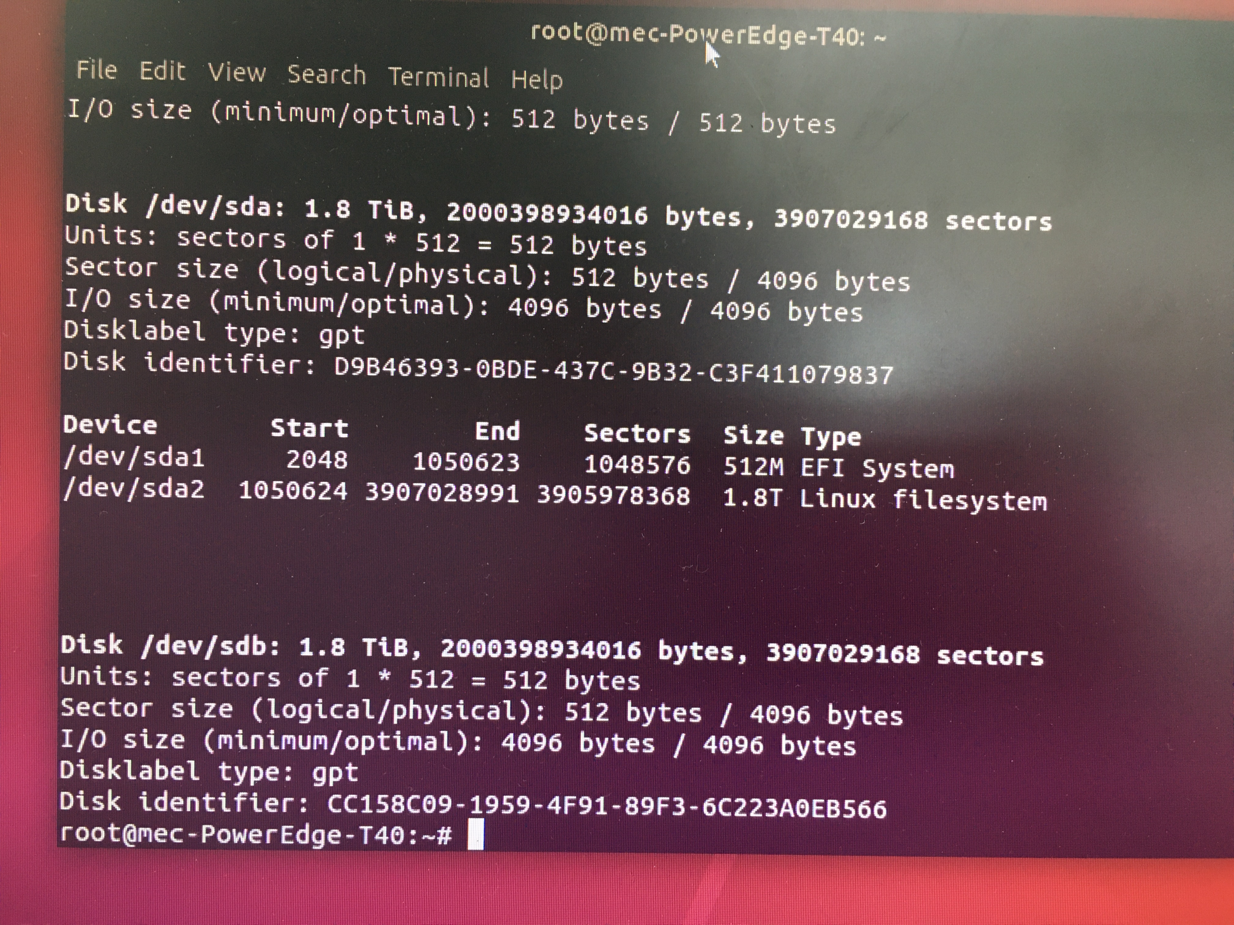 Linux 查看磁盘大小