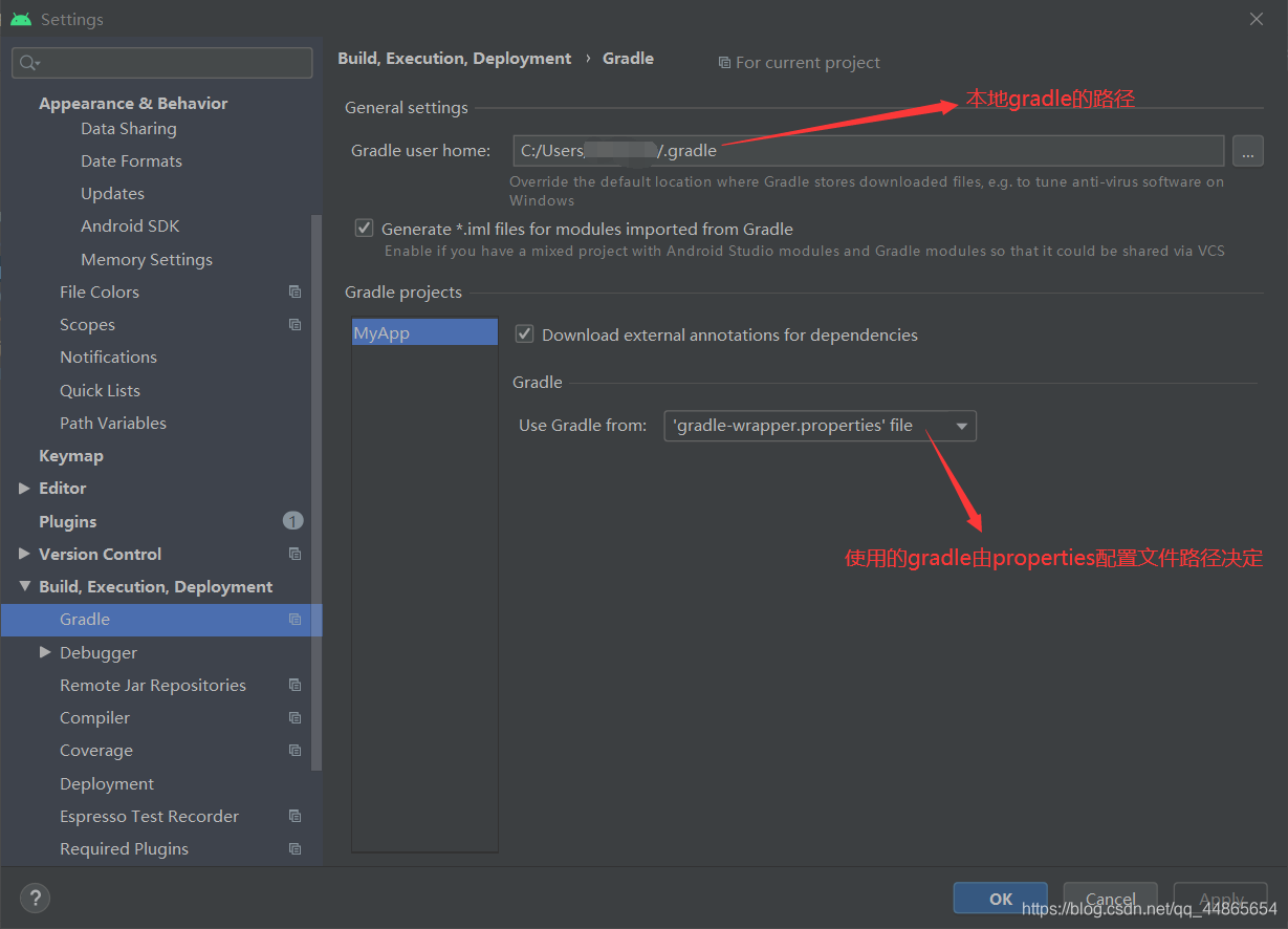 setting中gradle的配置